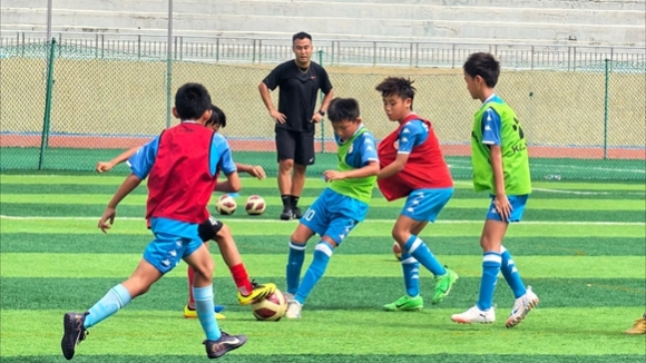 山东省青岛市李沧区工人文化宫球场成为职工子女成长乐园